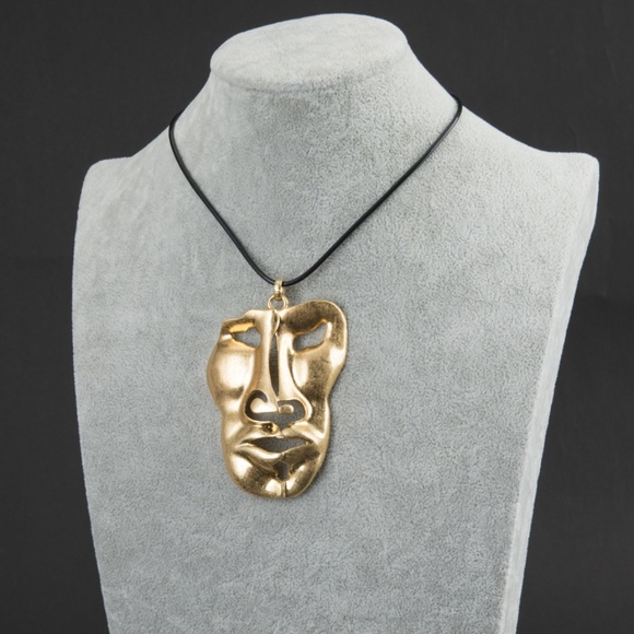 Host Pick!! NEW Abstract Face Art Pendant Necklace - Picture 3 of 3